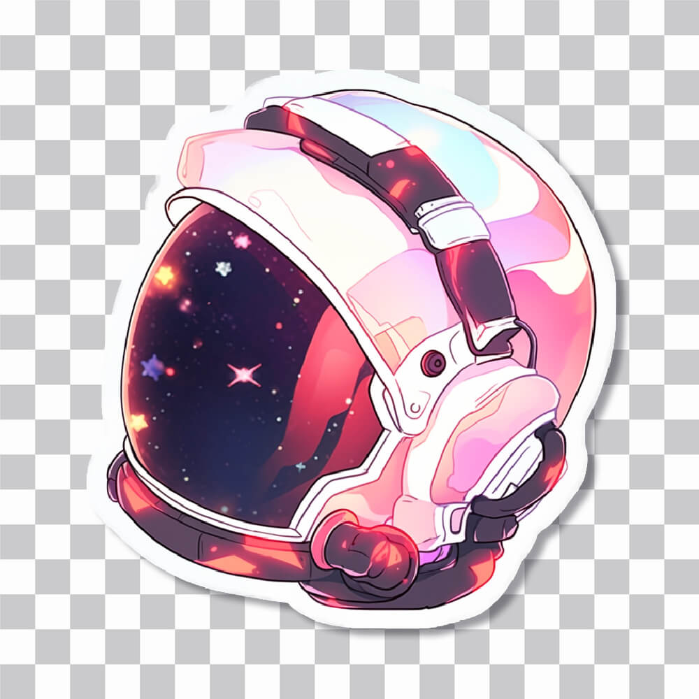 astronaut helmet art sticker cover