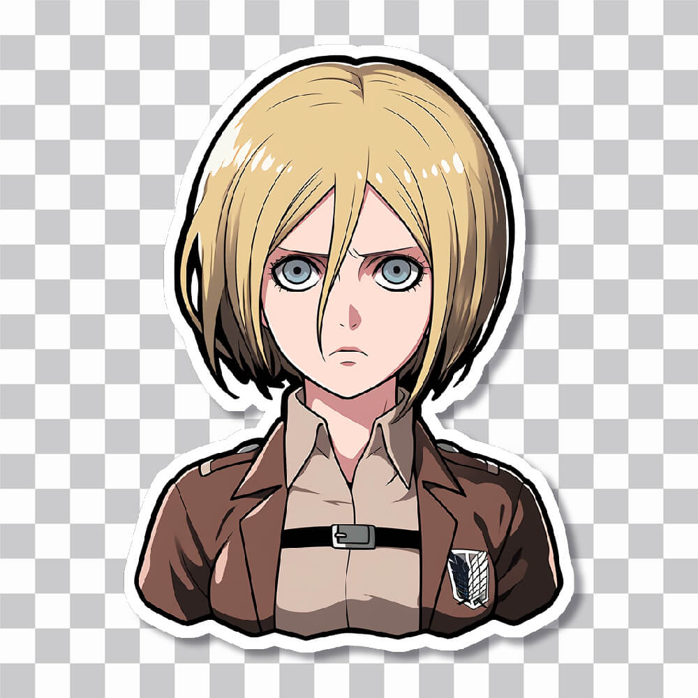 attack on titan angry historia reiss sticker cover
