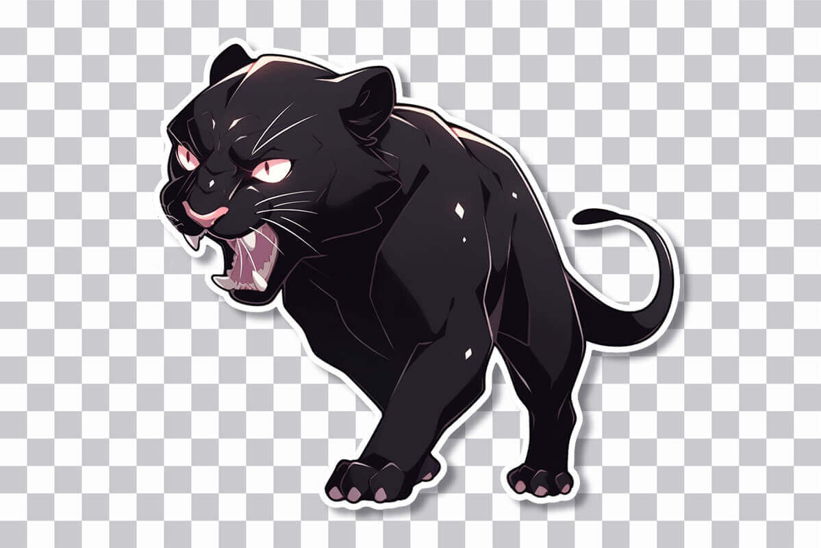 black panther attacking