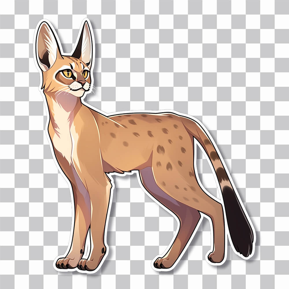 beige caracal aesthetic sticker cover