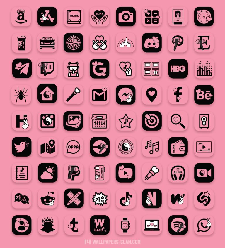 FREE BLACKPINK App Icons 🖤💖 | K-pop Aesthetic iPhone Icons