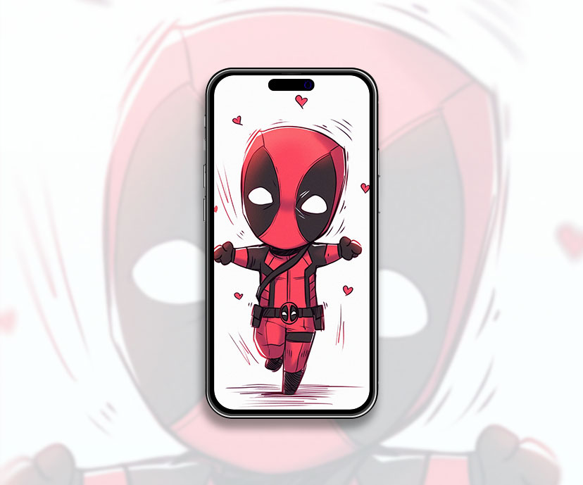 Fond d'écran Chibi deadpool art Fond d'écran Marvel mignon pour iphone