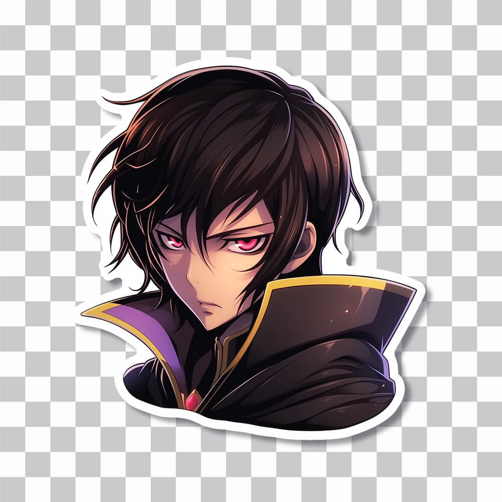 code geass lelouch with red eyes sticker cover