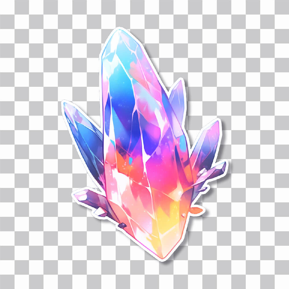 colorful crystal prism sticker cover
