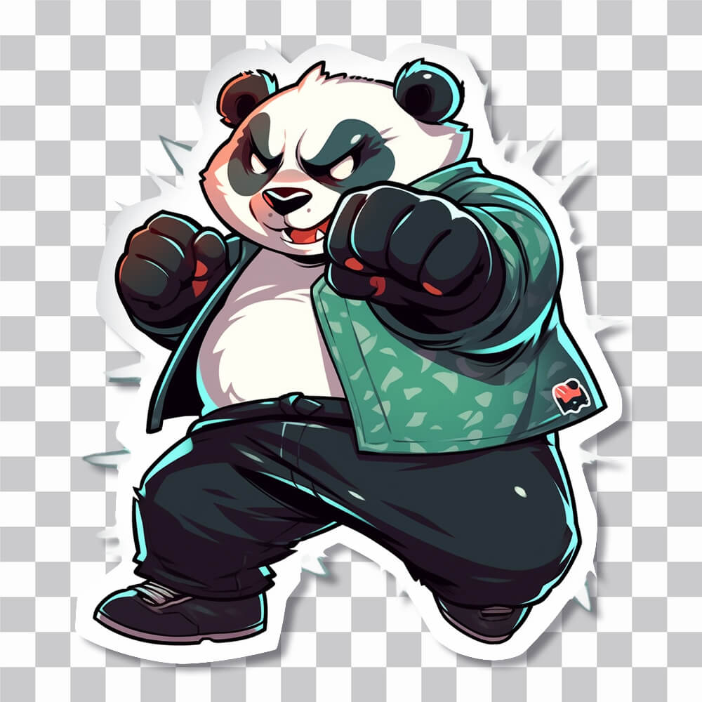cool panda training strikes sticker cover