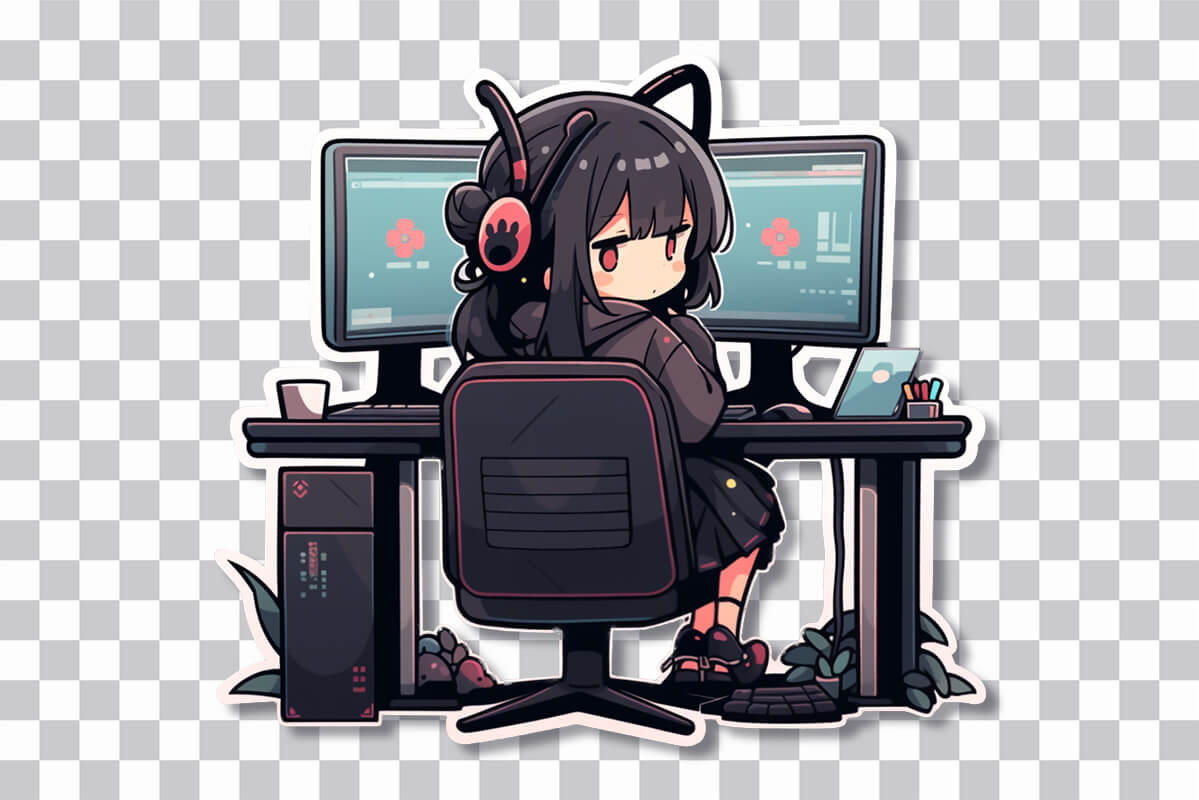 Anime Stickers Kawaii Computer, Computer Desktop Anime