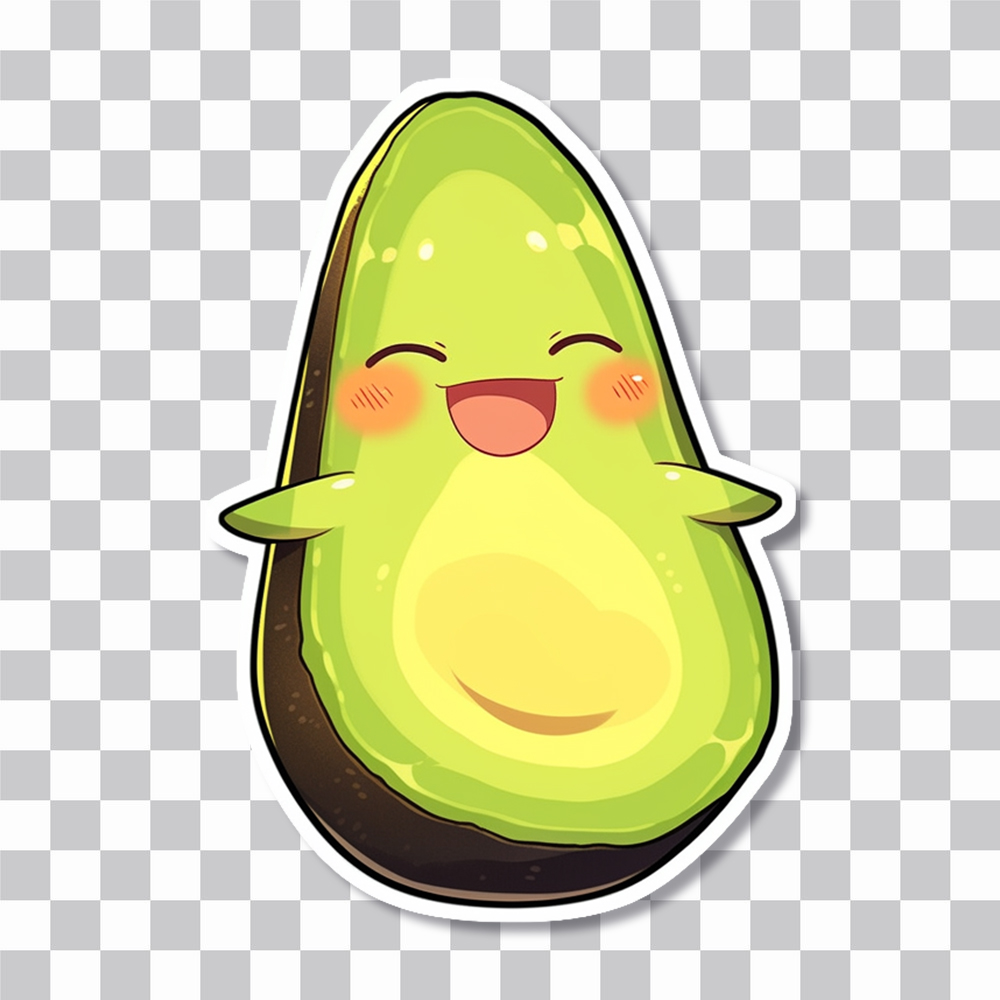 Cute Avocado Aesthetic Sticker - Add Some Guac to Your Style 🥑