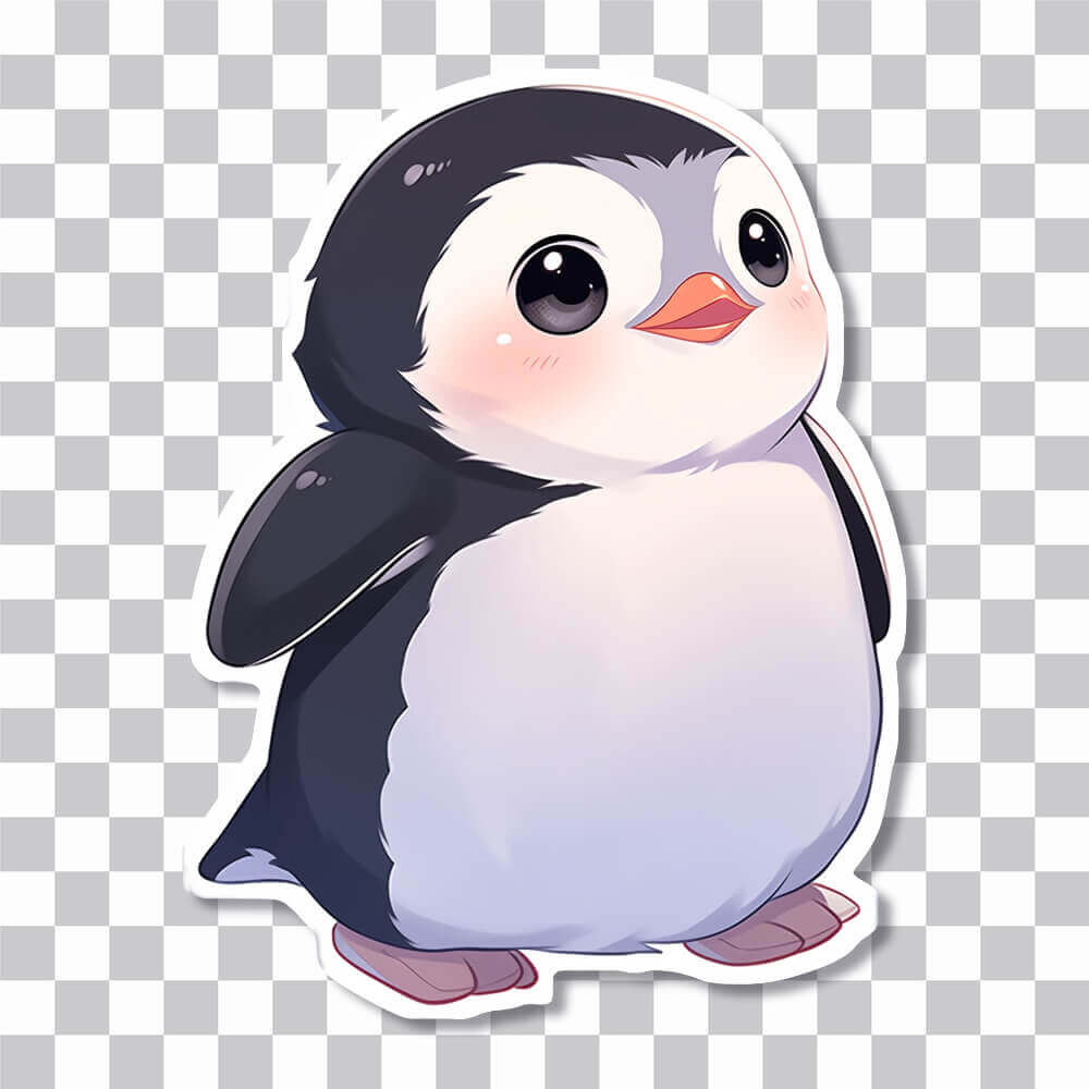 cute baby penguin sticker cover