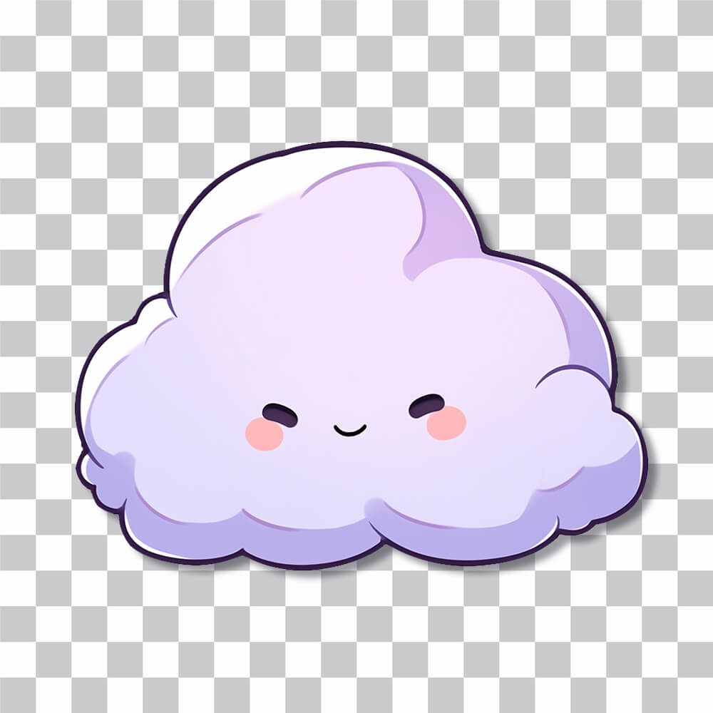 cute cloud smiling sticker cover