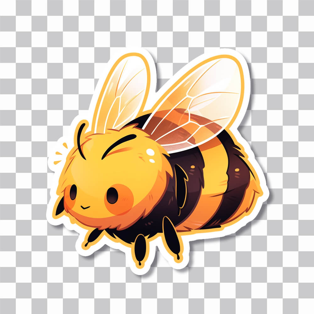 cute fat bee sticker cover