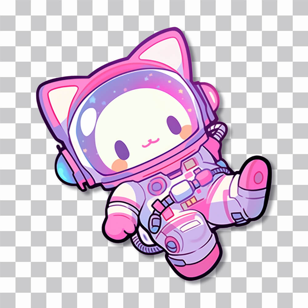 cute hello kitty astronaut sanrio sticker cover