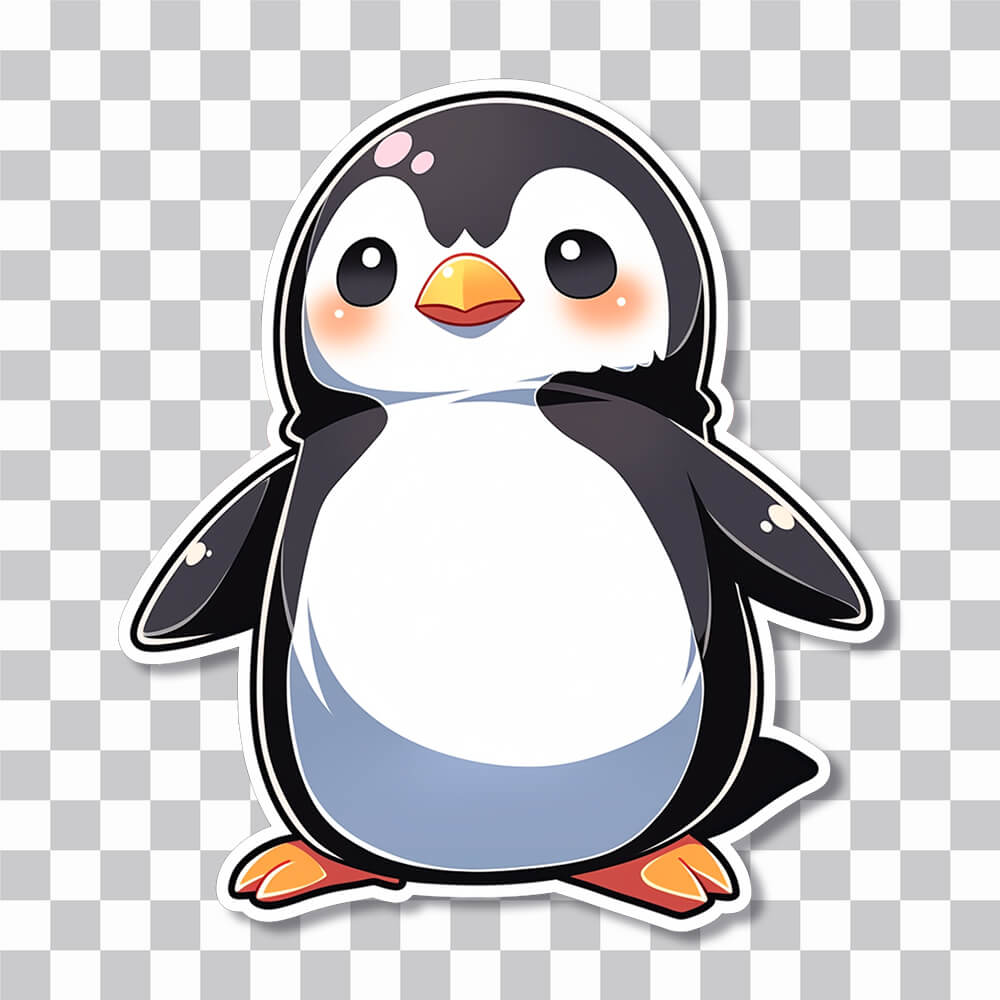 cute penguin cardboard sticker cover