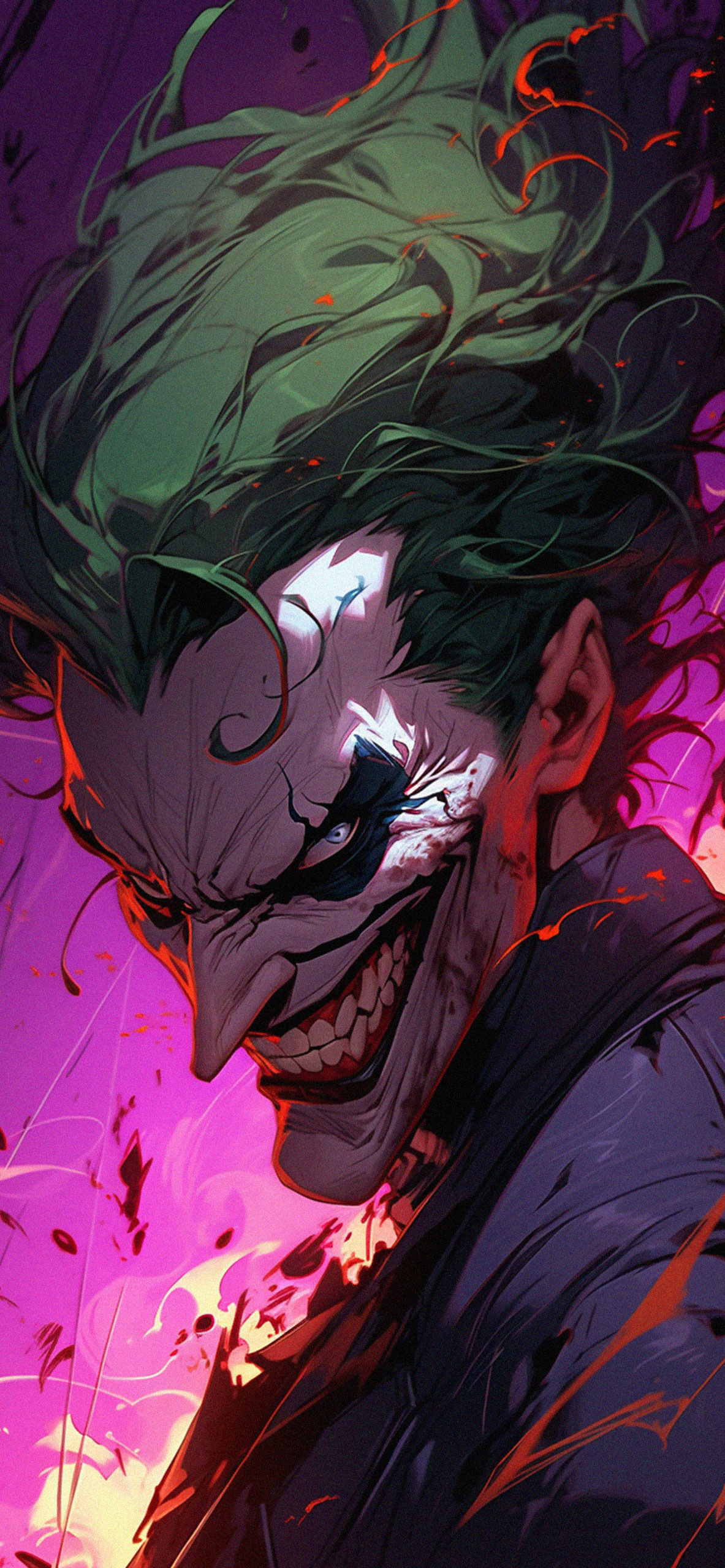 DC smilling joker art wallpaper DC comics villain aesthetic wa