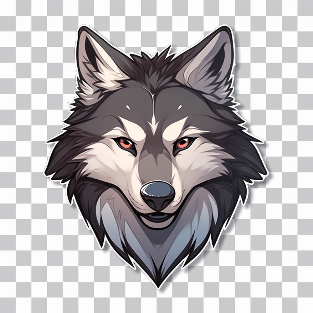dire wolf head sticker cover