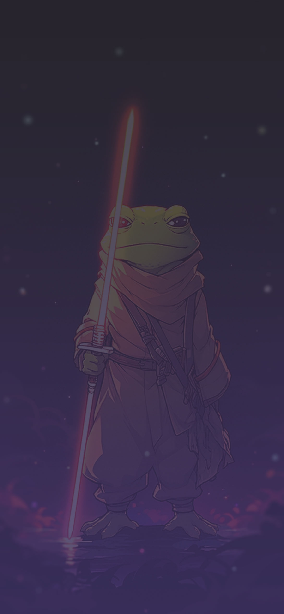 Frog with laser saber art wallpaper Star wars style art wallpa