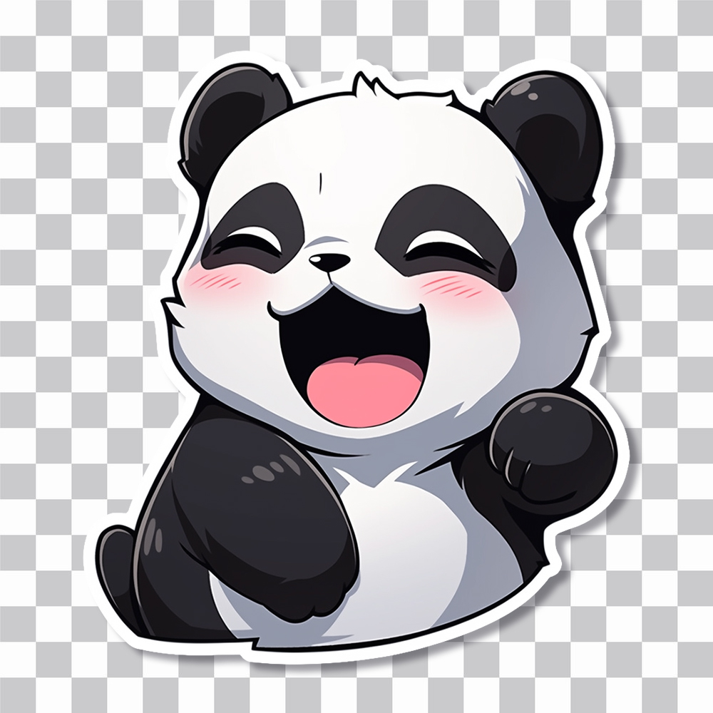 funny baby panda animal sticker cover