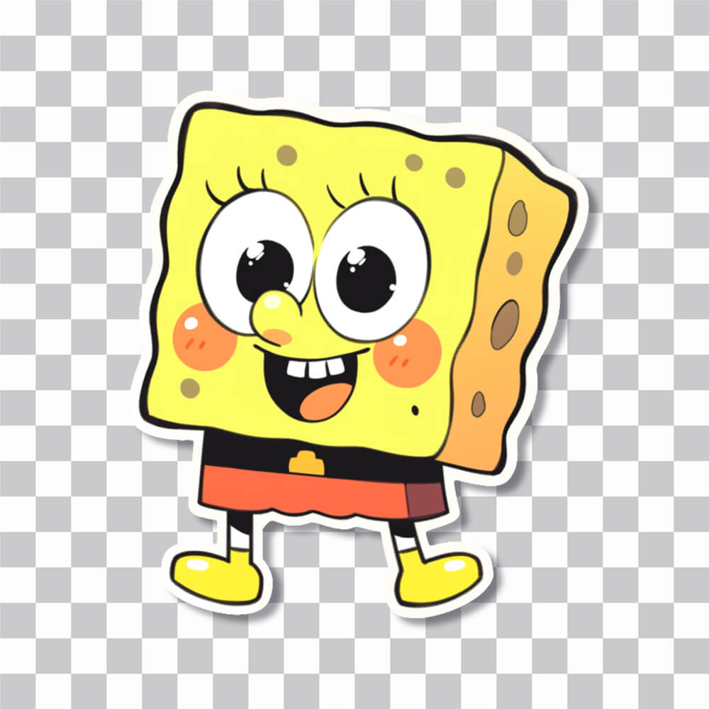 funny baby spongebob sticker cover