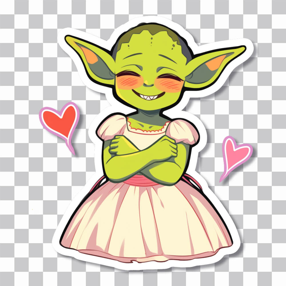 funny goblin princess sticker cover