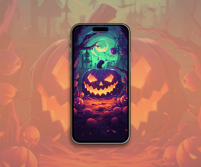 Fond d'écran artistique amusant avec des charmes d'Halloween - Esthétique d'Halloween