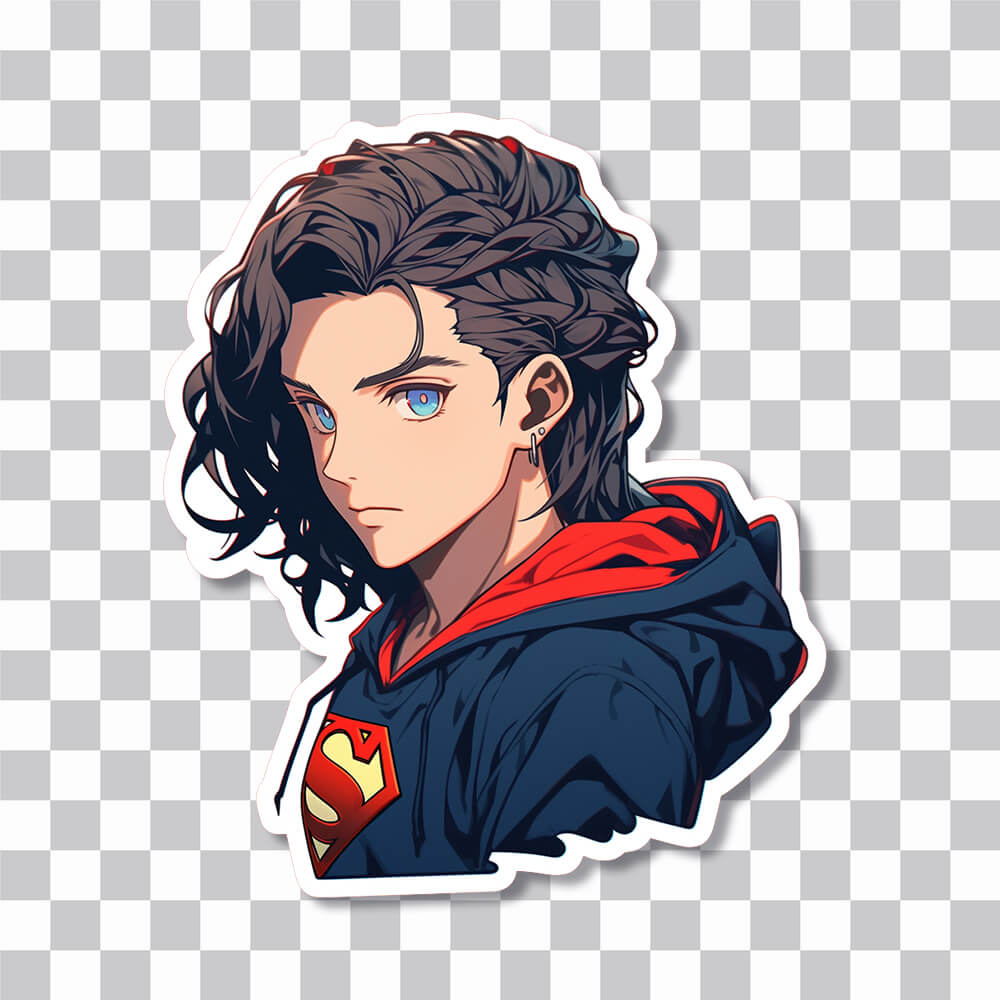 girl in superman hoodie sticker cover