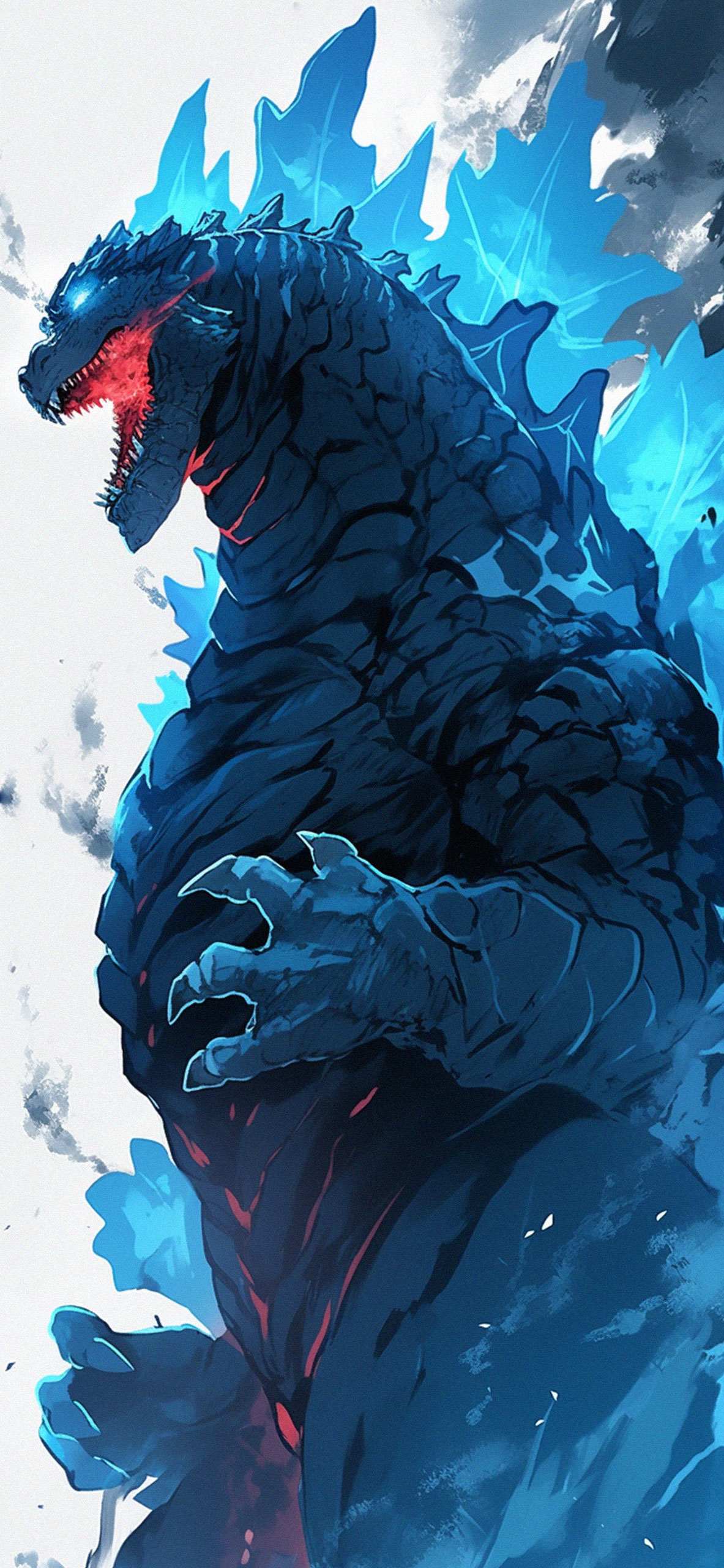 Godzilla blue aesthetic wallpaper Monster cool art wallpaper H