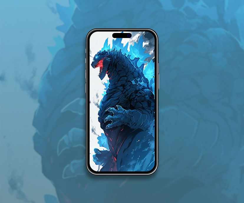 Fond d'écran esthétique bleu Godzilla Fond d'écran artistique cool Monster