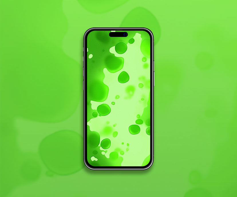 Fond d'écran vert acide toxique Fond d'écran bulles vertes néon