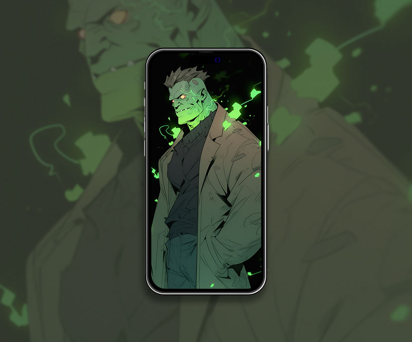 Frankenstein d’Halloween dans un fond d’écran noir du Cap Halloween Wal