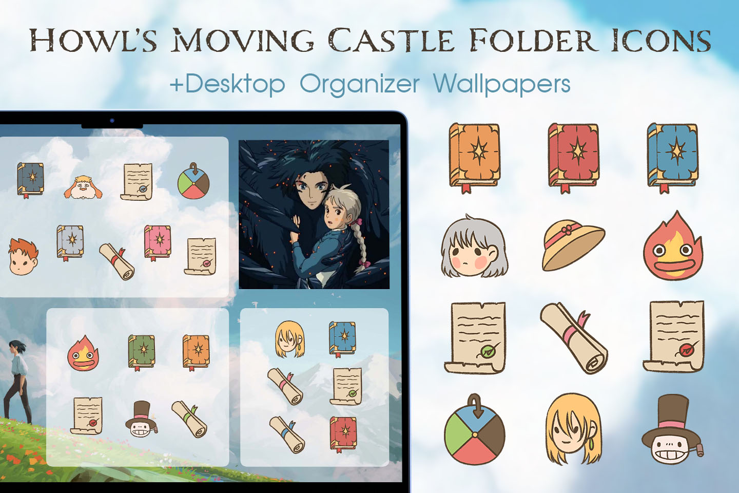 howls moving castle folder icons pack
