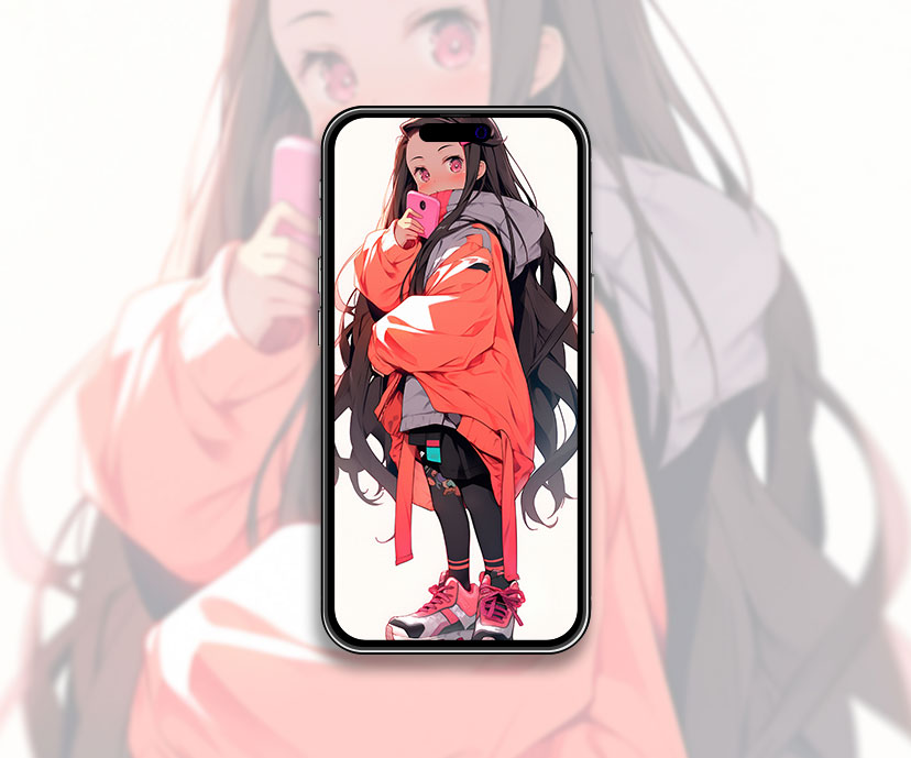 Hypebeast Nezuko with Phone Wallpaper Nezuko Wallpaper for iPh