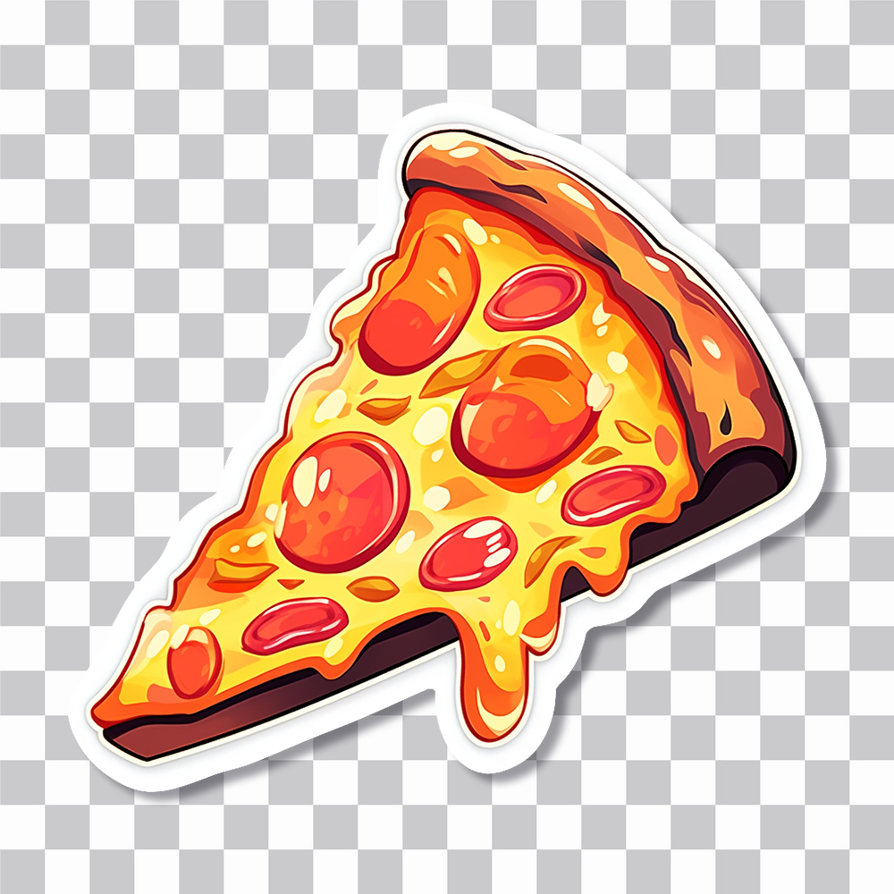 juicy slice of pizza sticker cover