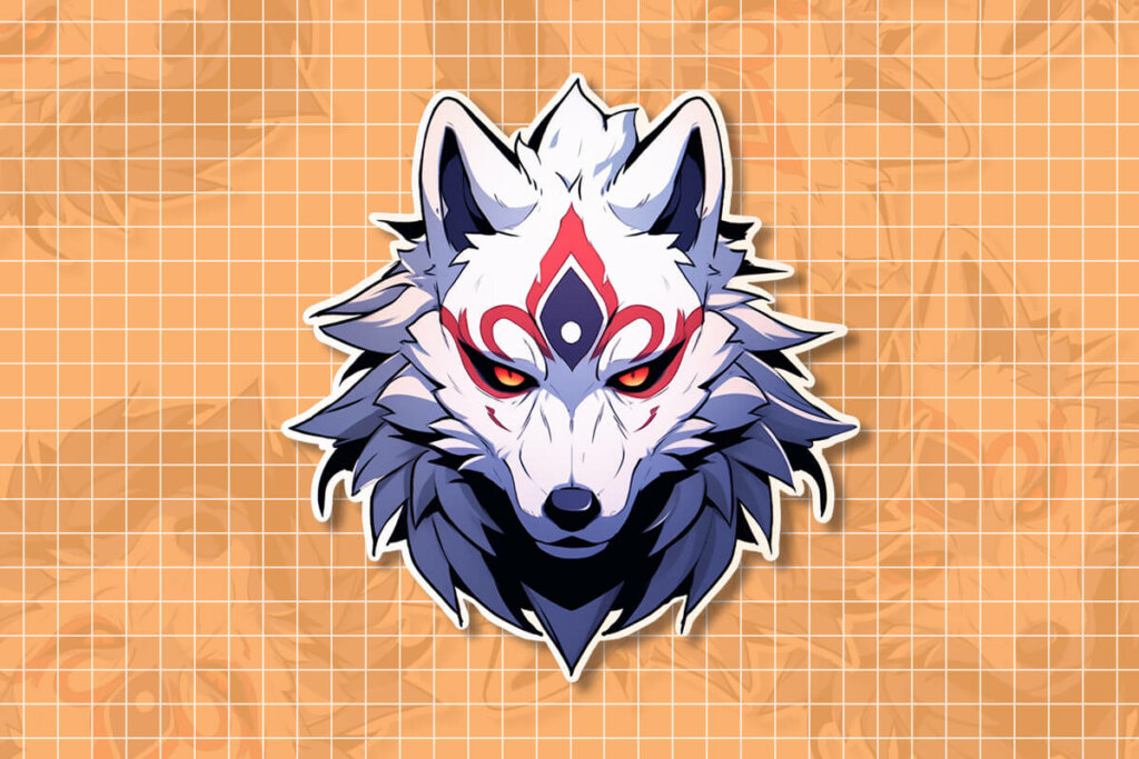 Kitsune Fox Head Sticker: Embrace the Mystical! 🦊 - Wallpapers Clan