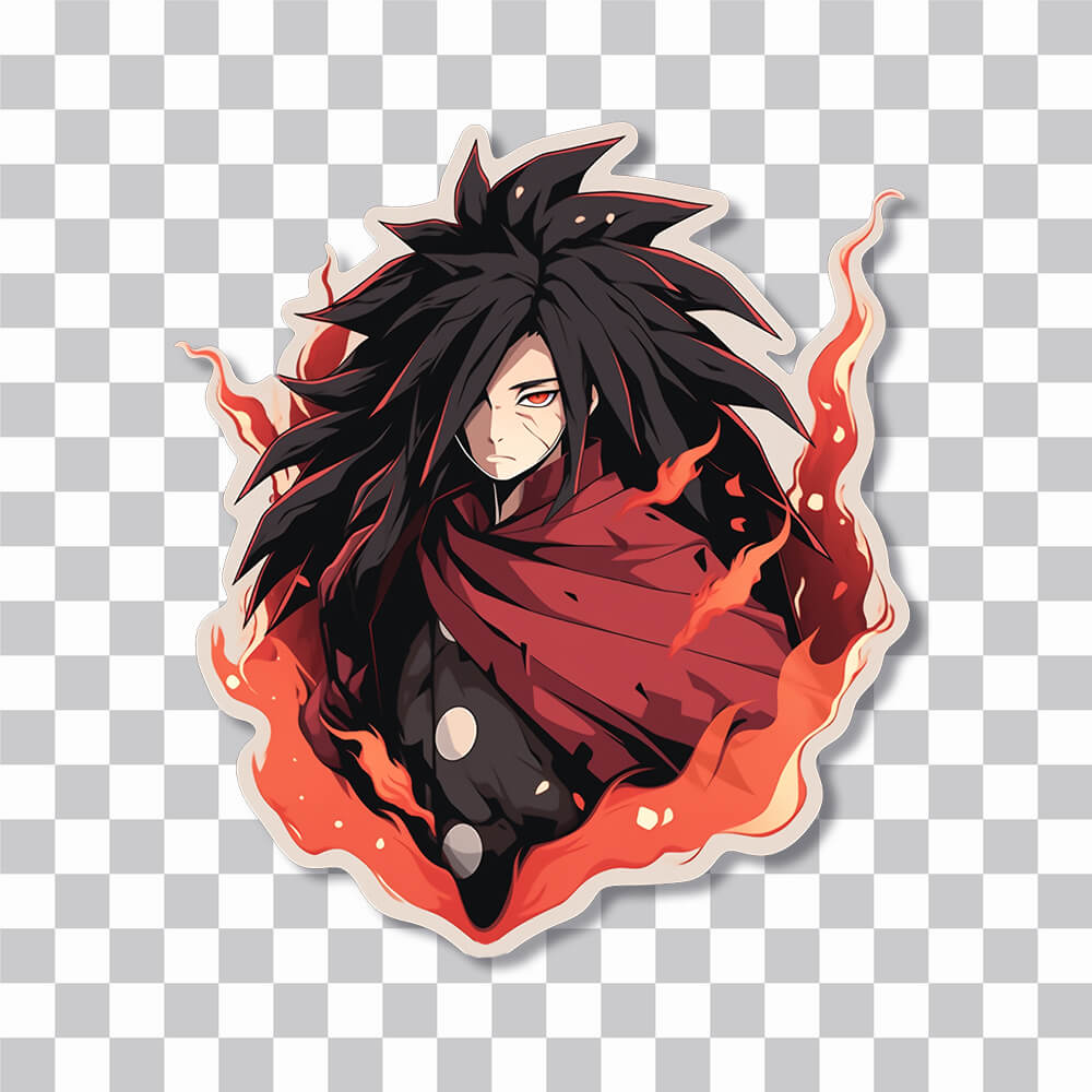 madara with a fan of fire sticker cover