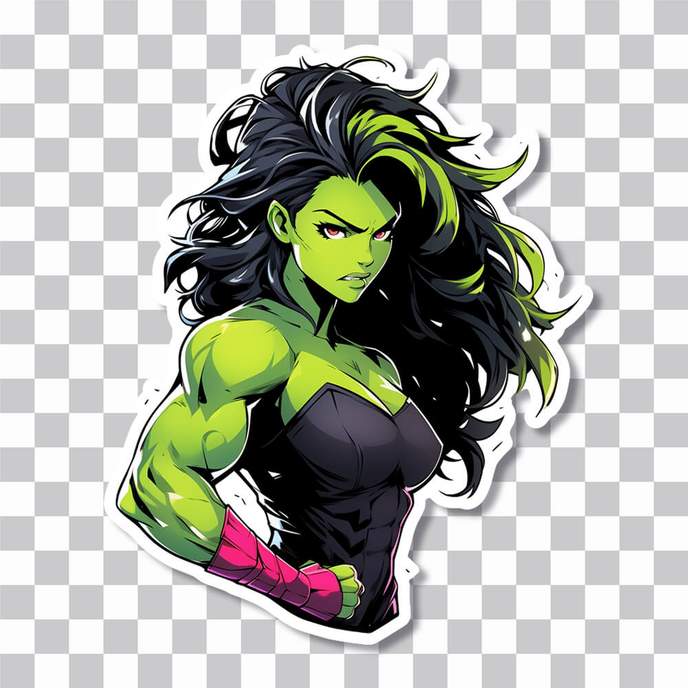 marvel angry she hulk sticker cover