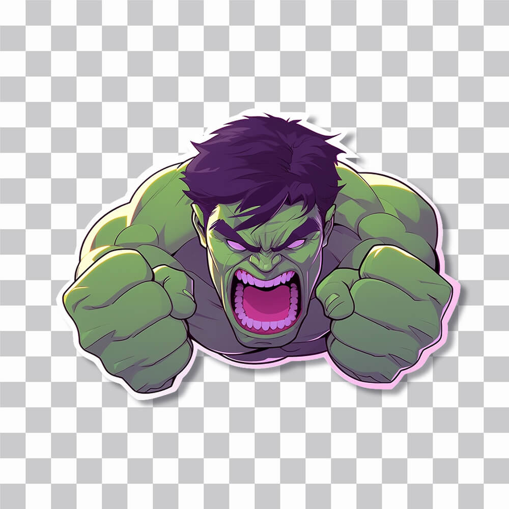 marvel evil hulk screams sticker cover
