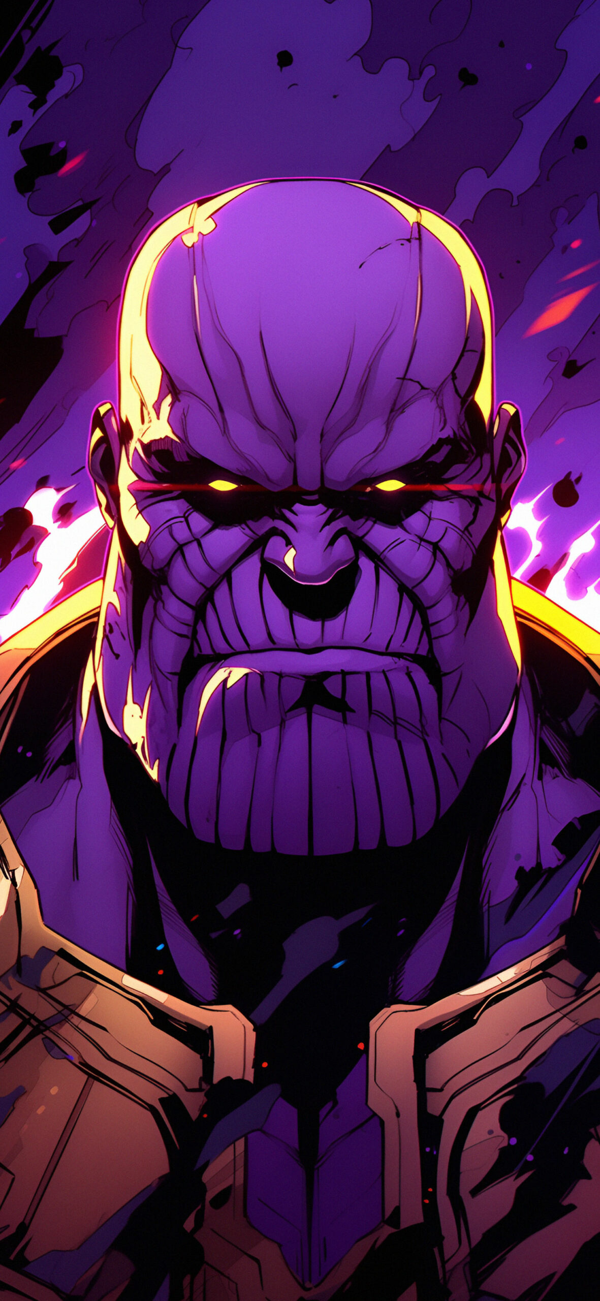 Marvel Thanos in Armor Purple Wallpaper Marvel Thanos Wallpape