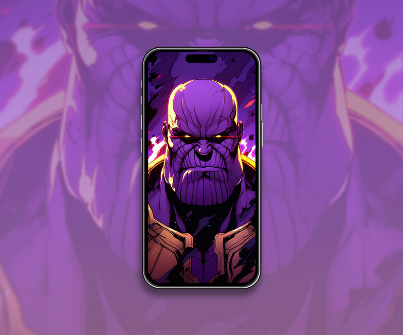 Marvel Thanos in Armor Purple Wallpaper Marvel Thanos Wallpape