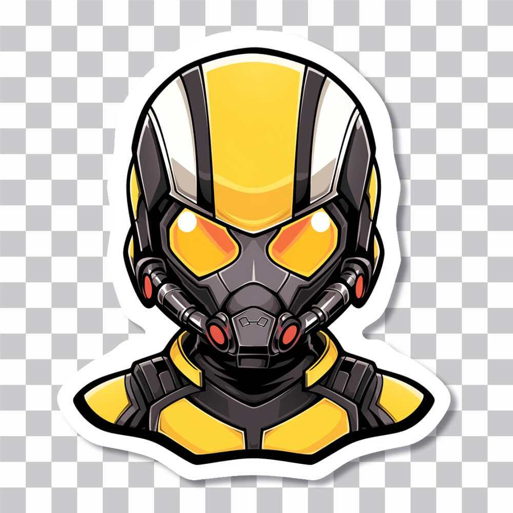 marvel wasp head sticker cover