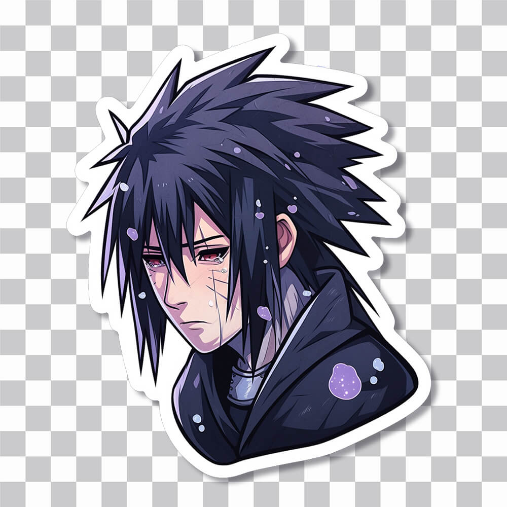 naruto sad sasuke crying sticker cover