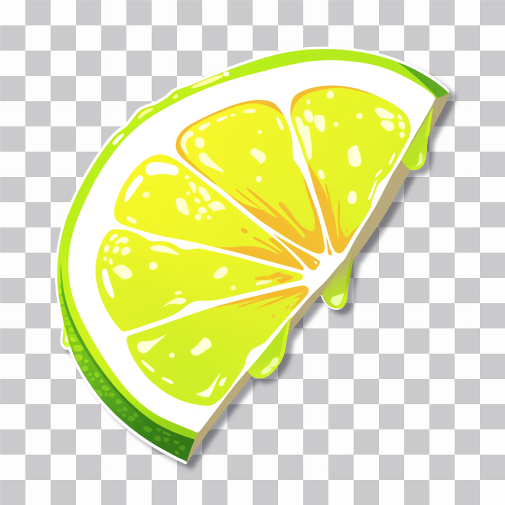 piece of lime aesthetic sticker cover