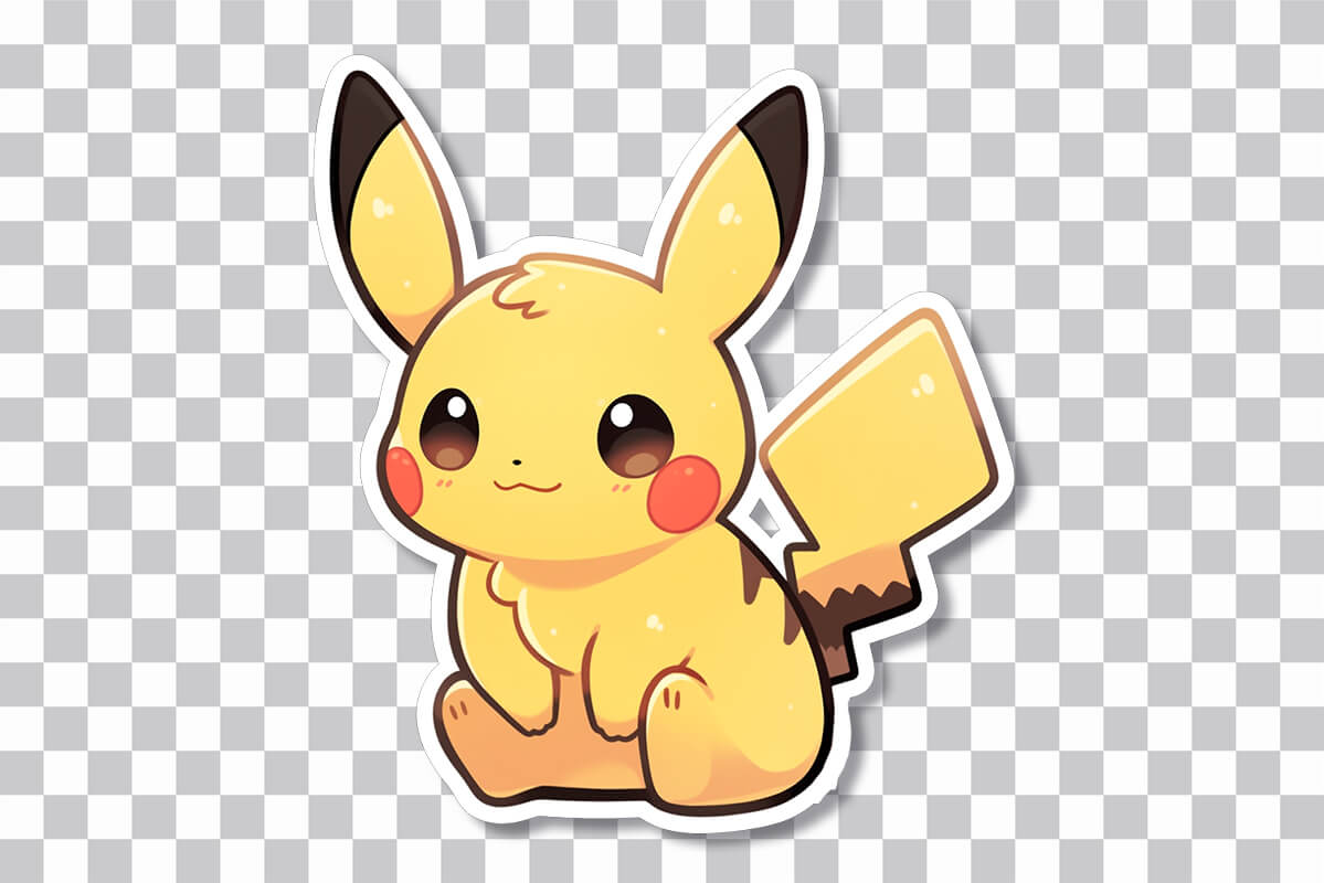 Pikachu avec Bangs Sticker Pokemon - Pokemon PNG Télécharger