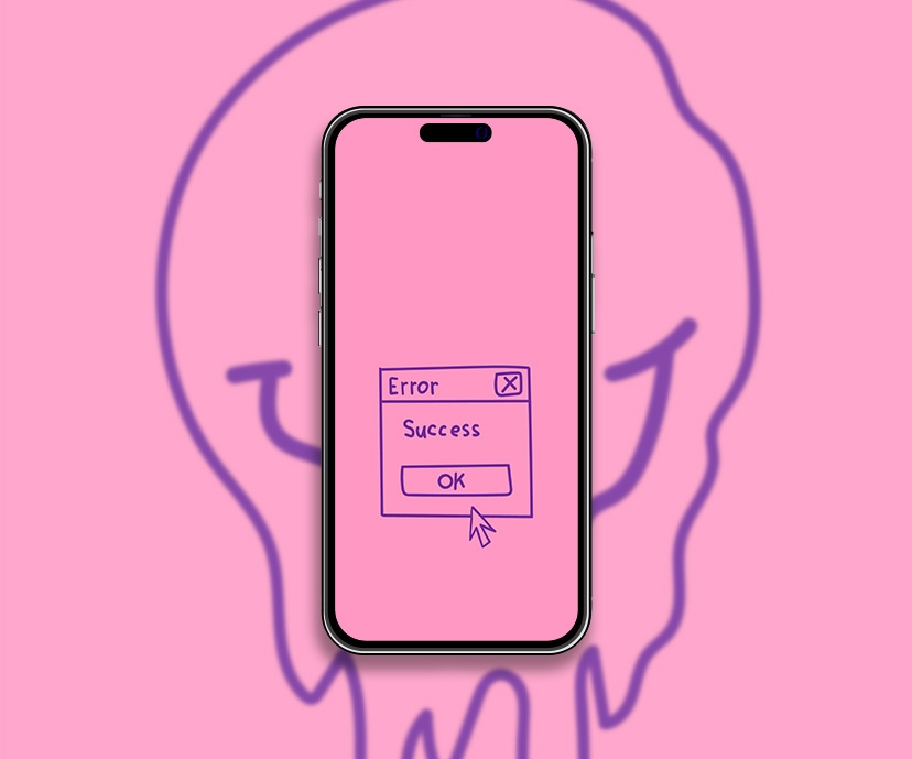 pink aestehtic doodle wallpapers collection