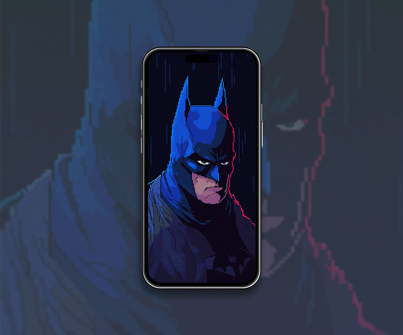 Fond d'écran d'art rétro Pixel Batman