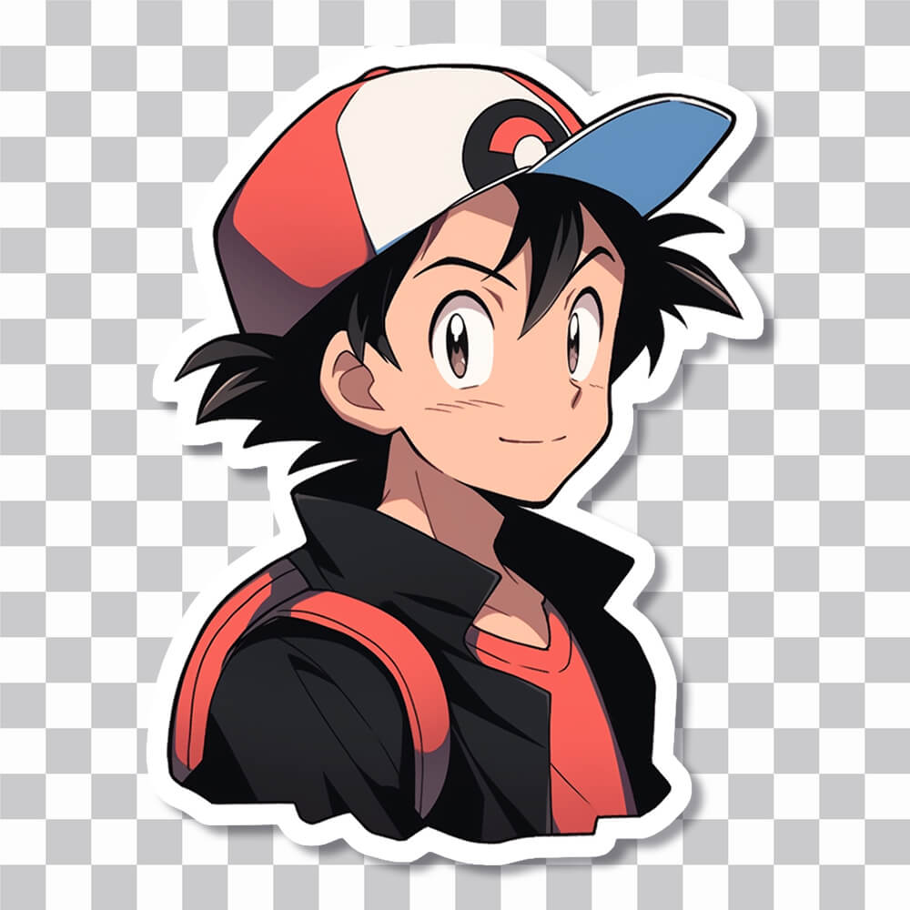 pokemon ash ketchum anime sticker cover