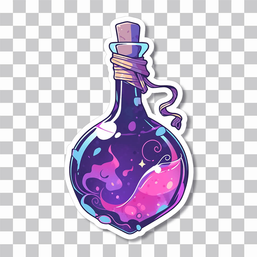 purple wizard potion sticker cover