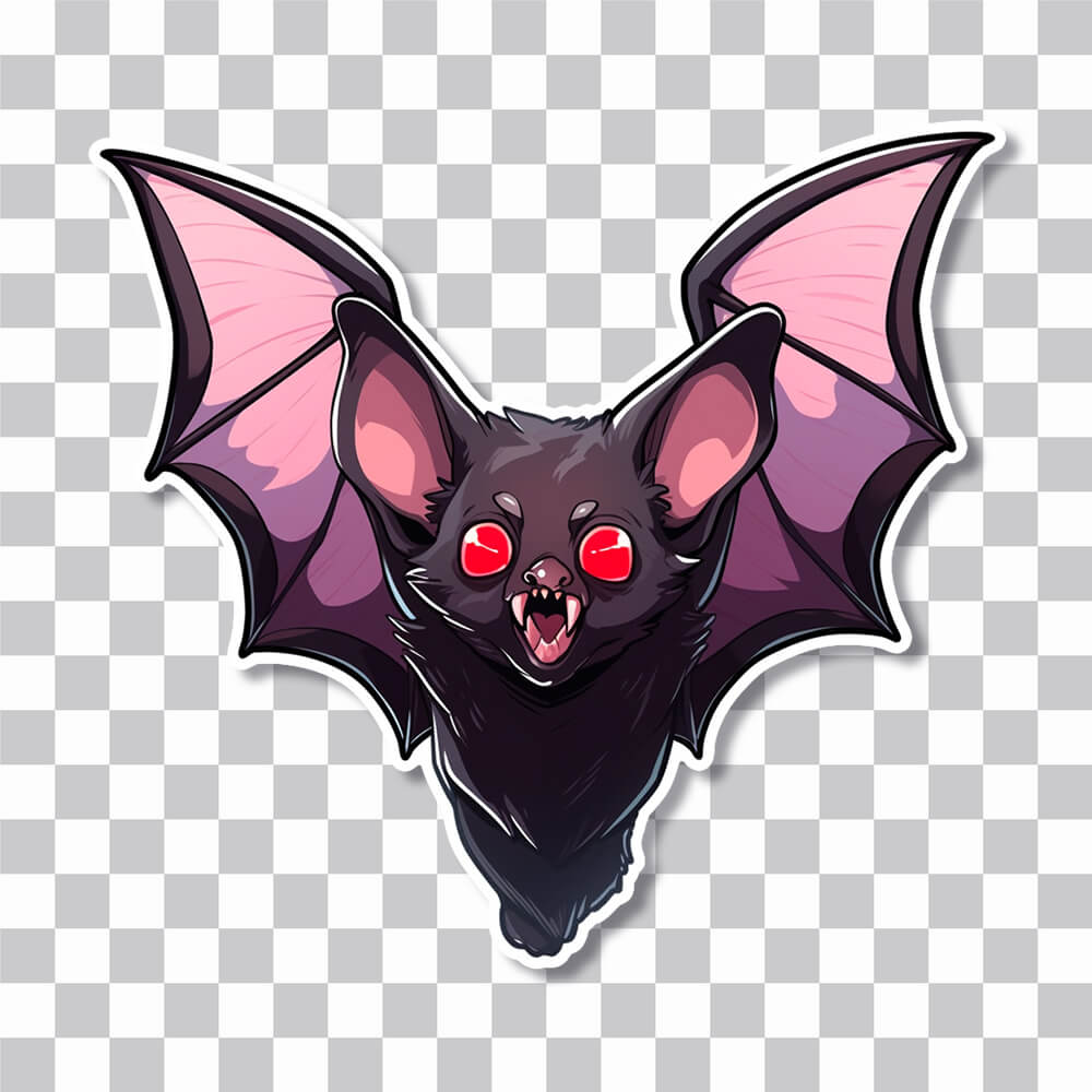 scary vampire bat sticker cover