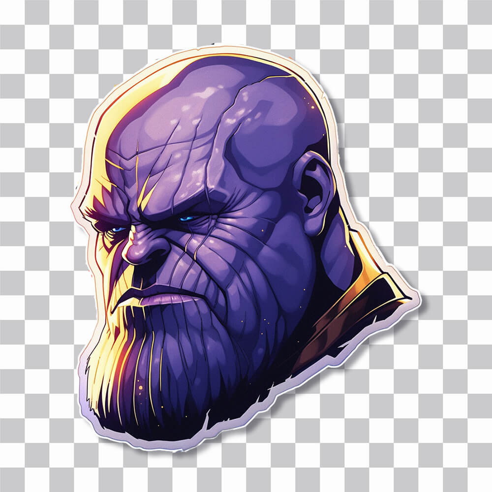 thanos gazing into the distance marvel sticker cover