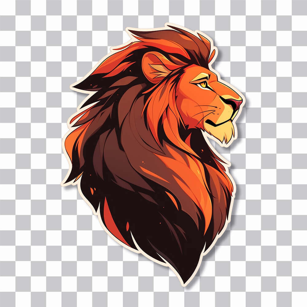the lion king simba portrait sticker cover