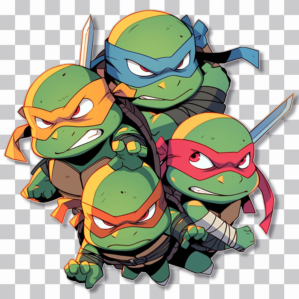 tmnt gang ready to attack sticker cover