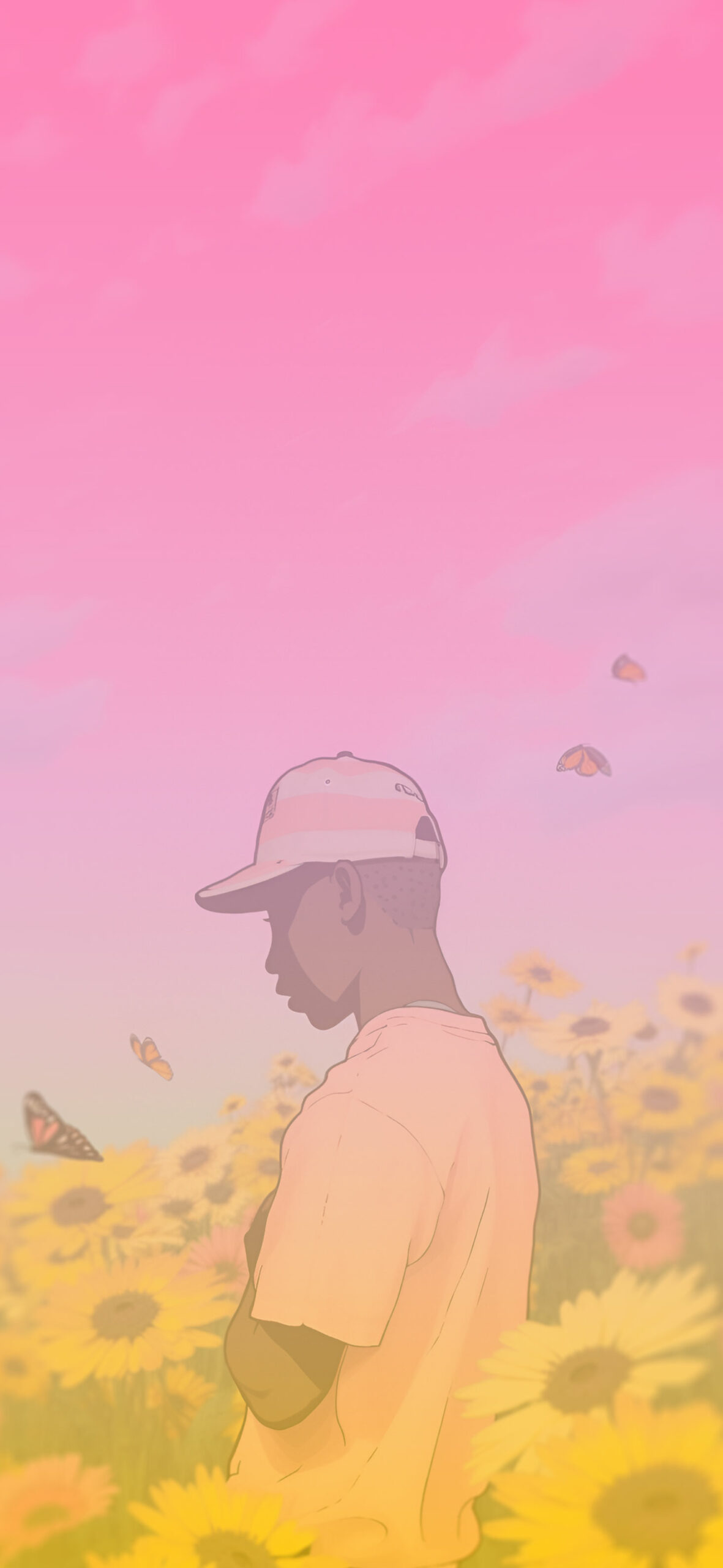Tyler the Creator in a Field of Sunflowers Wallpaper Tyler the